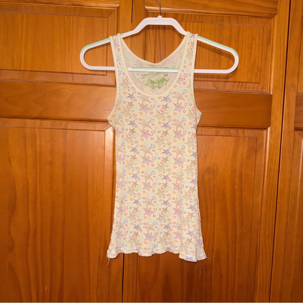 Multicolored rainbow star print Tank Top